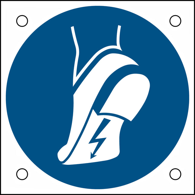 ISO Safety Sign  Wear antistatic footwear