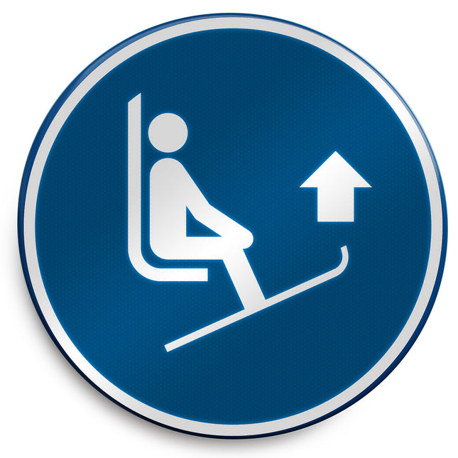 ISO Safety Sign  Lift ski tips