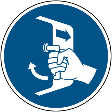 ISO Safety Sign  Close and secure hatches in launch sequence