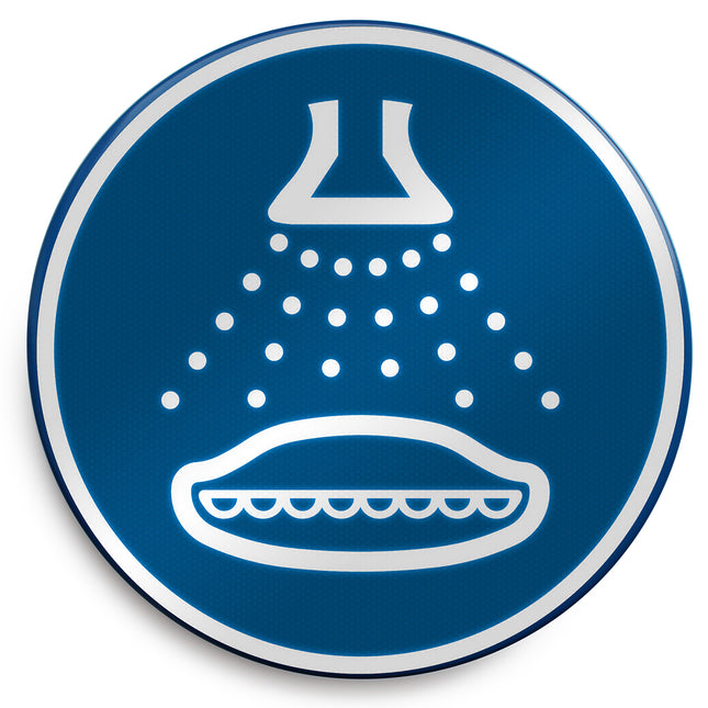 ISO Safety Sign  Start water spray in launch sequence