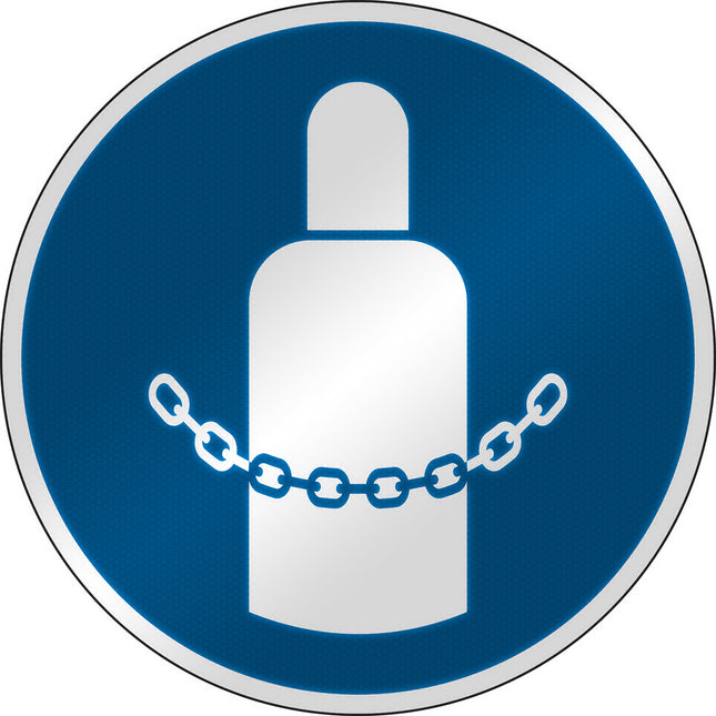 ISO Safety Sign  Secure gas cylinders
