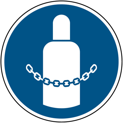 ISO Safety Sign  Secure gas cylinders