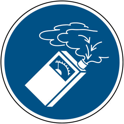 ISO Safety Sign  Use gas detector