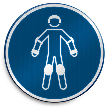 ISO Safety Sign  Wear protective roller sport equipment