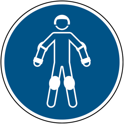 ISO Safety Sign  Wear protective roll sport equipment