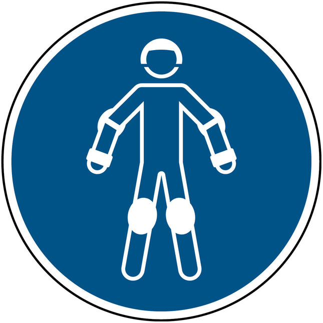 ISO Safety Sign  Wear protective roll sport equipment