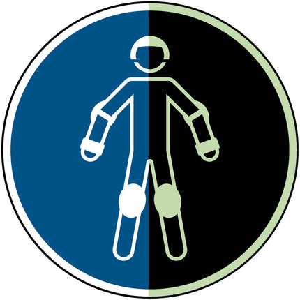 ISO Safety Sign  Wear protective roll sport equipment