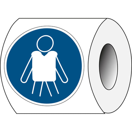 ISO Safety Sign  Wear personal flotation devices