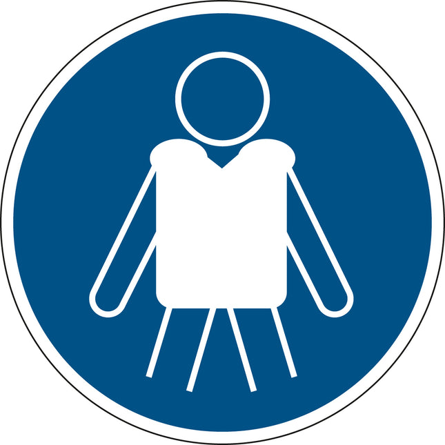 ISO Safety Sign  Wear personal flotation devices