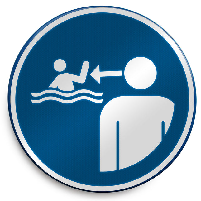 ISO Safety Sign  Keep children under supervision in the aquatic environment