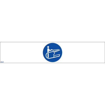 ISO Safety Sign  Hold the trolley handle