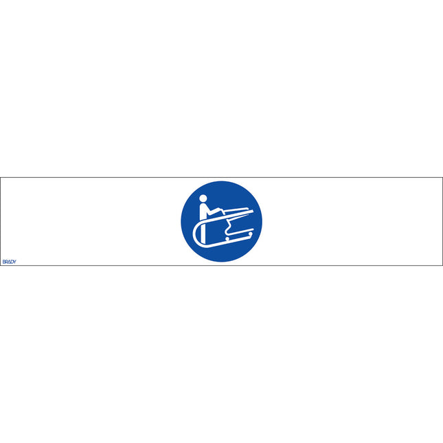 ISO Safety Sign  Hold the trolley handle