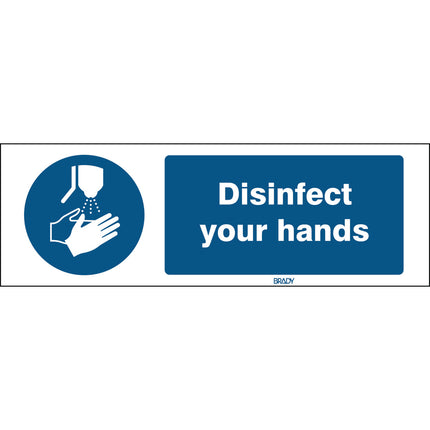 ISO Safety Sign  Disinfect your hands
