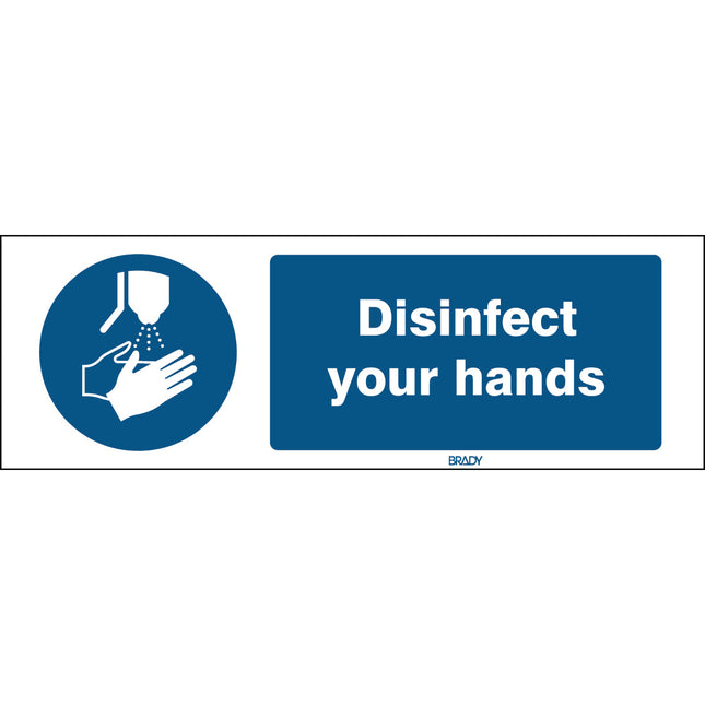 ISO Safety Sign  Disinfect your hands