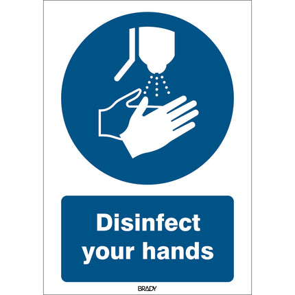 ISO Safety Sign  Disinfect your hands