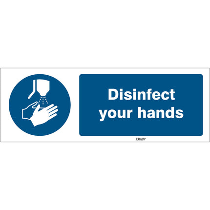 ISO Safety Sign  Disinfect your hands