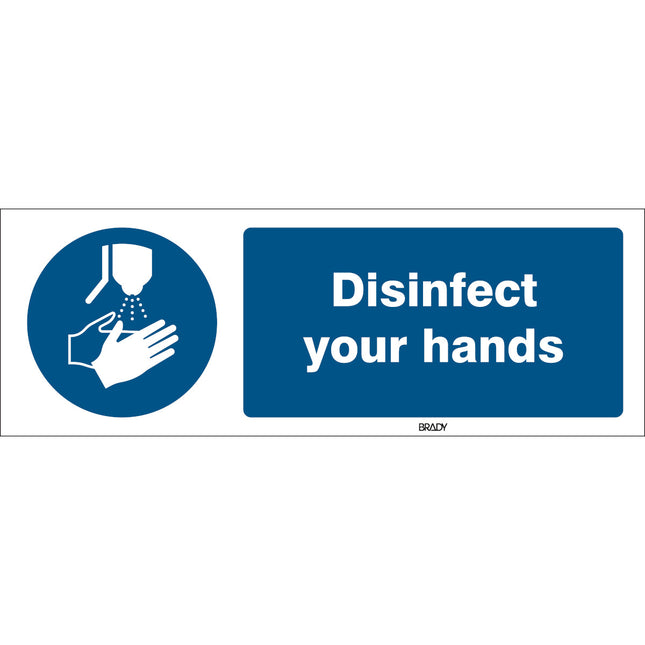 ISO Safety Sign  Disinfect your hands