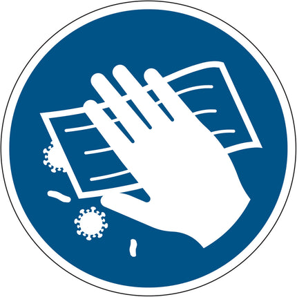 ISO Safety Sign  Disinfect surface  Picto only