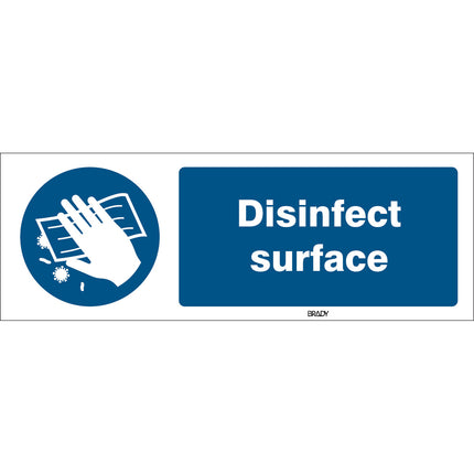 ISO Safety Sign  Disinfect surface