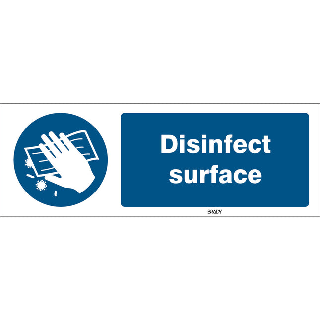 ISO Safety Sign  Disinfect surface