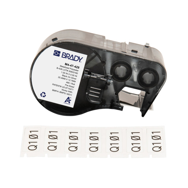 M410 BMP41 M510 BMP51 BMP53 M511 Metallised Polyester Asset and Panel Component Labels