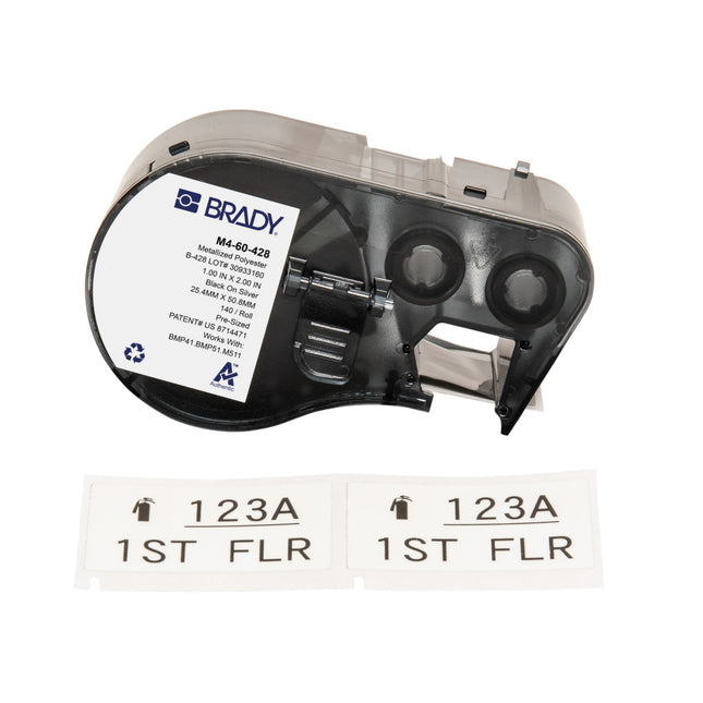 M410 BMP41 M510 BMP51 BMP53 M511 Metallised Polyester Asset and Panel Component Labels