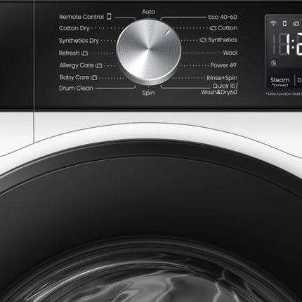 غسالة نشافة هايسنس 10.5 كغم غسيل 6 كغم تجفيف انفرتر واي فاي أبيض | WD3S1043BW3