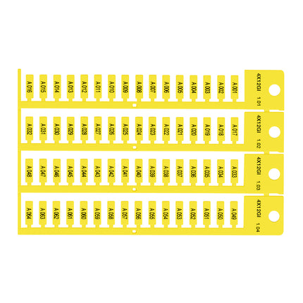 Yellow 4x12 4tree tag