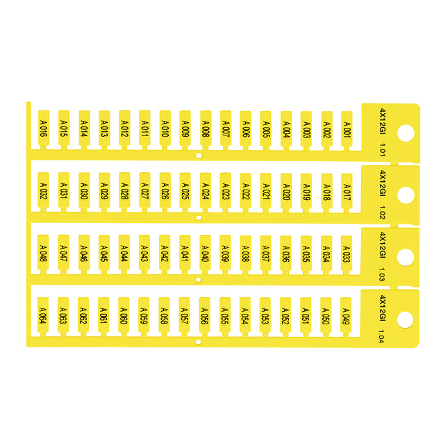 Yellow 4x12 4tree tag