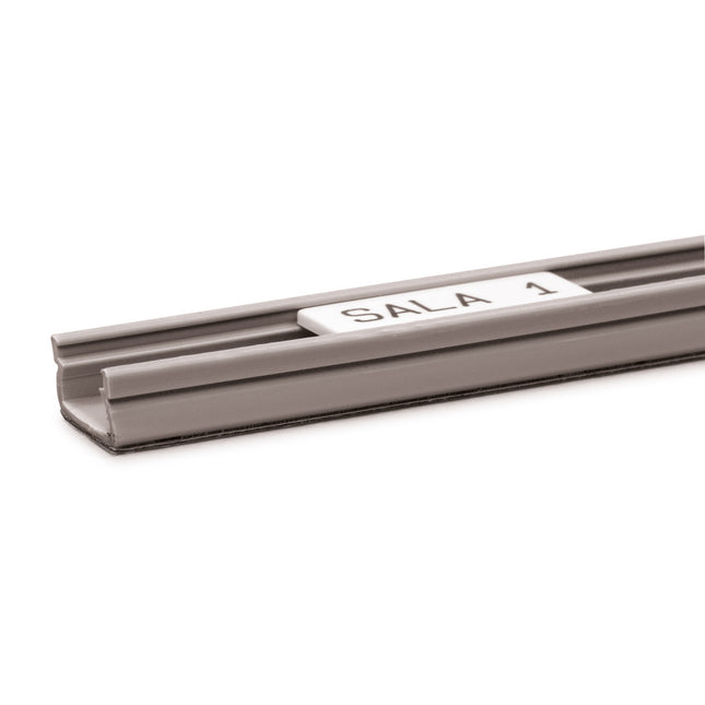 1000mm adhesive clip rail for clip tagsh 9mm grey