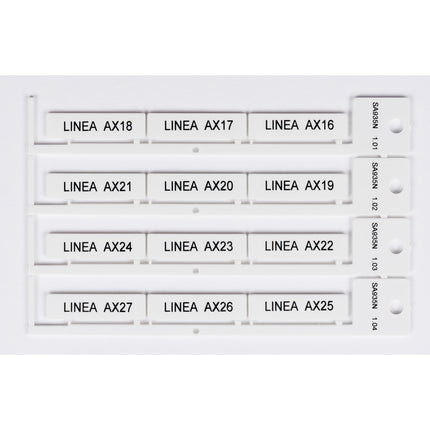 Non adhesive white tag 9x35 for SAT935
