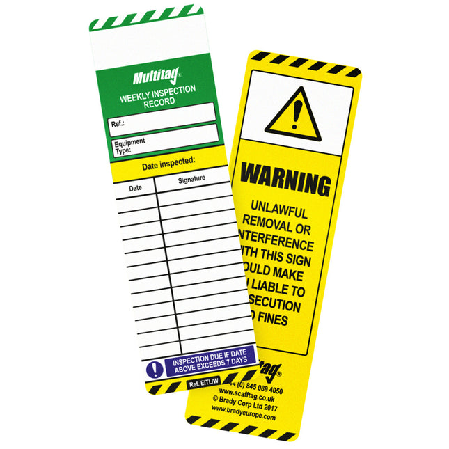Weekly Inspectiontag Inserts