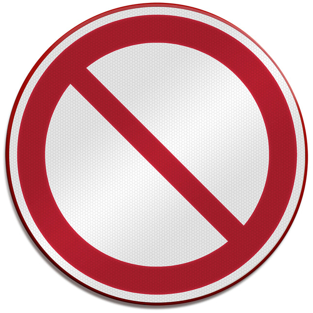 ISO Safety Sign  General prohibition sign