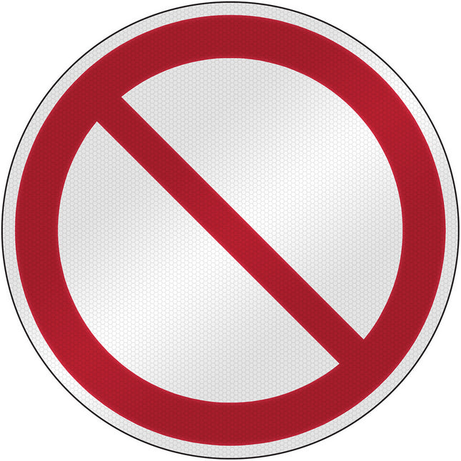 ISO Safety Sign  General prohibition sign
