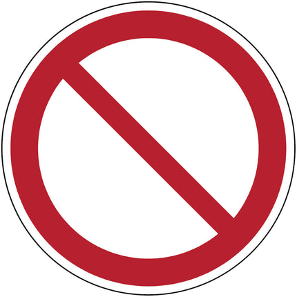 ISO Safety Sign  General prohibition sign