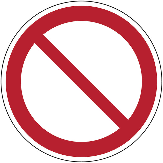 ISO Safety Sign  General prohibition sign