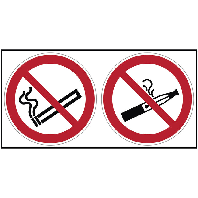 Prohibition Sign  No smoking including electronic cigarettes