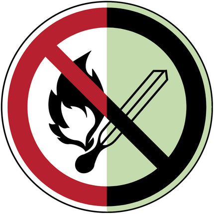 Glowinthedark safety sign