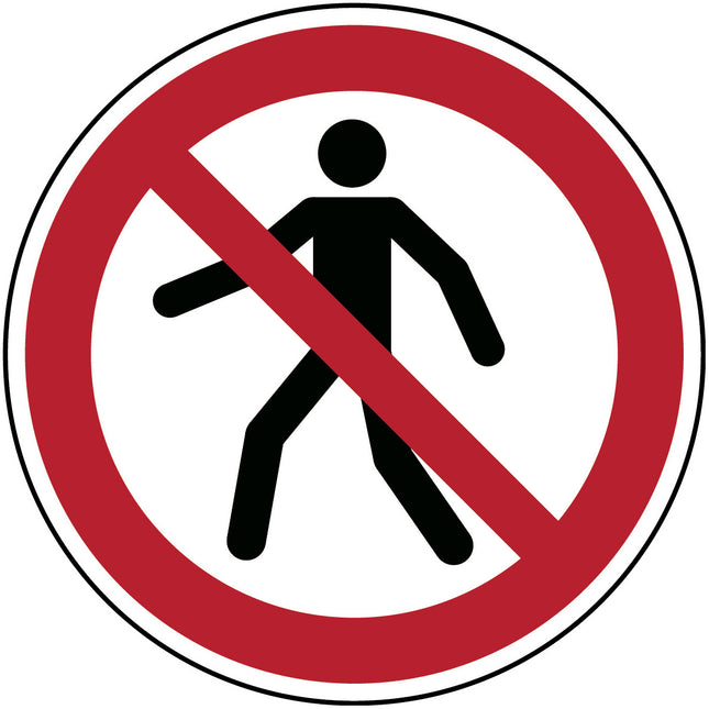 ISO Safety Sign  No thoroughfare