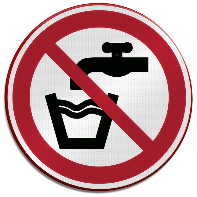 ISO Safety Sign  Not drinking water