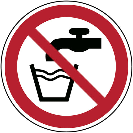 ISO Safety Sign  Not drinking water