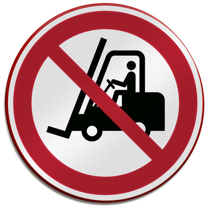 ISO Safety Sign  No access for forklift trucks and other industrial vehicles