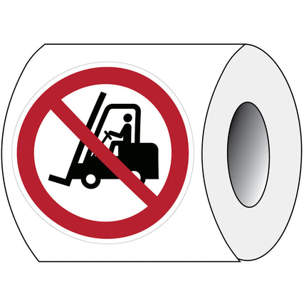 ISO Safety Sign  No access for fork lift trucks and other industrial vehicles