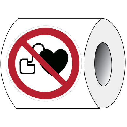ISO Safety Sign  No access for people with active implanted cardiac devices