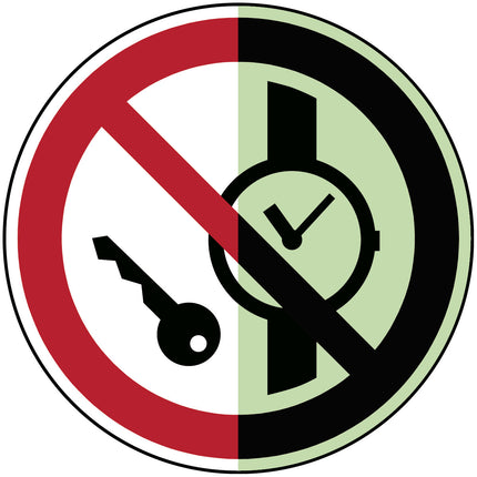 Glowinthedark safety sign