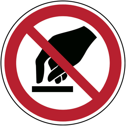 ISO Safety Sign  Do not touch