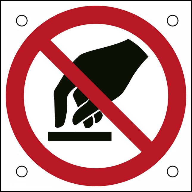 ISO Safety Sign  Do not touch