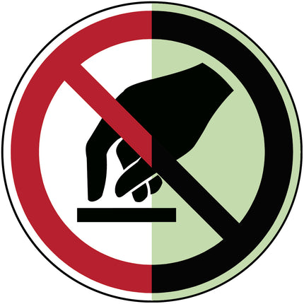 Glowinthedark safety sign