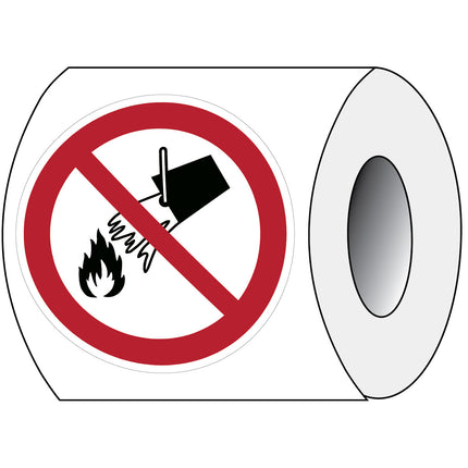 ISO Safety Sign  Do not extinguish with water