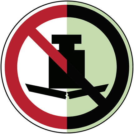 Glowinthedark safety sign